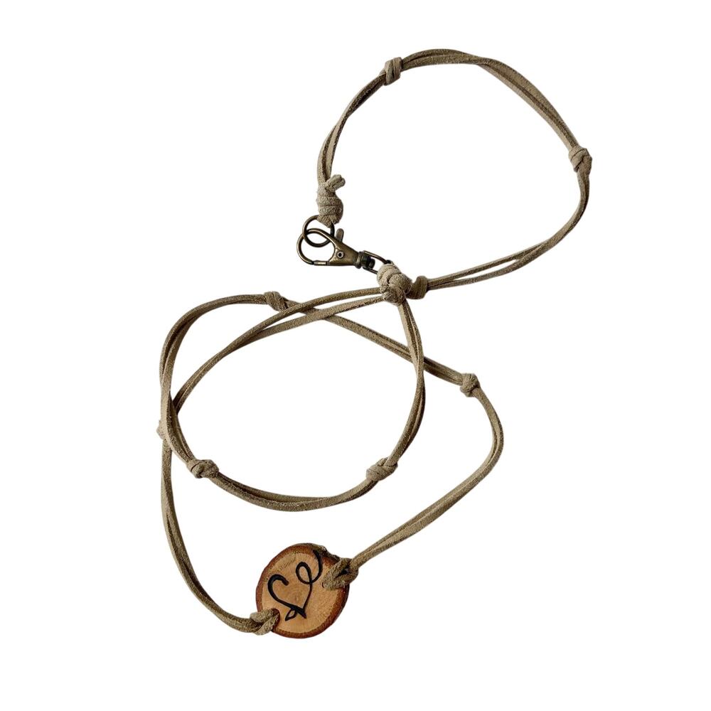 Handmade Wood/Leather Necklace